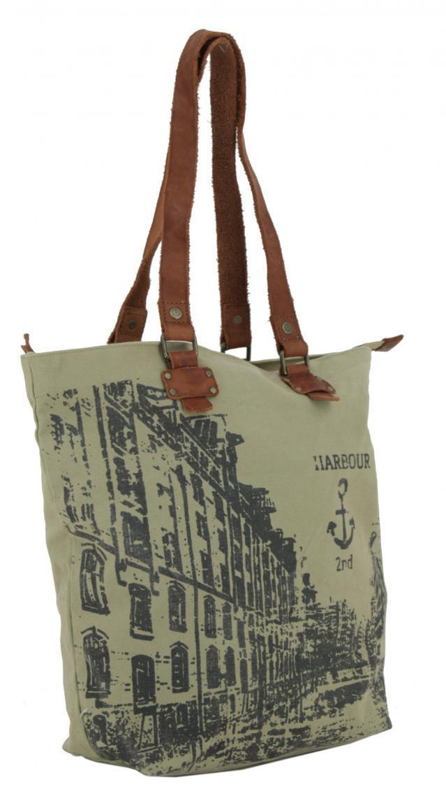 Shoppertasche beige schwarz Harbour2nd Annen Print NewLine Canvas