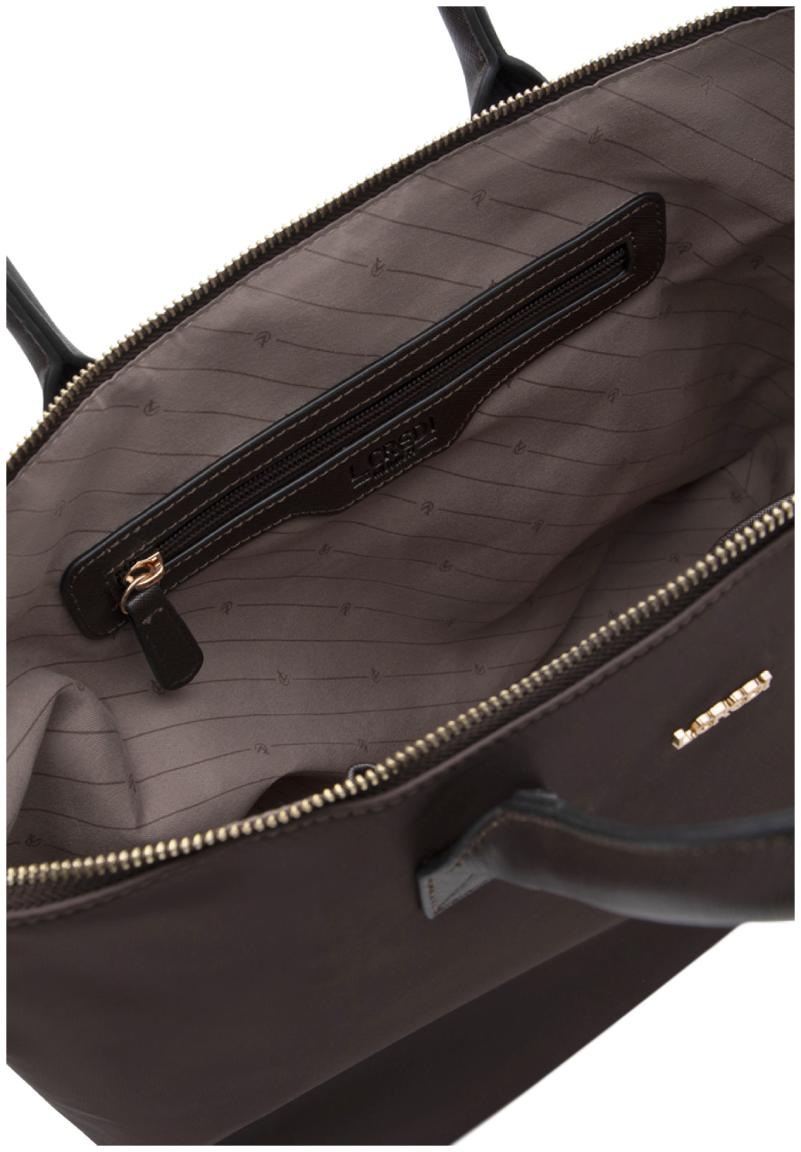 Shoppertasche geräumig L.Credi dunkelbraun Pura Chocolate