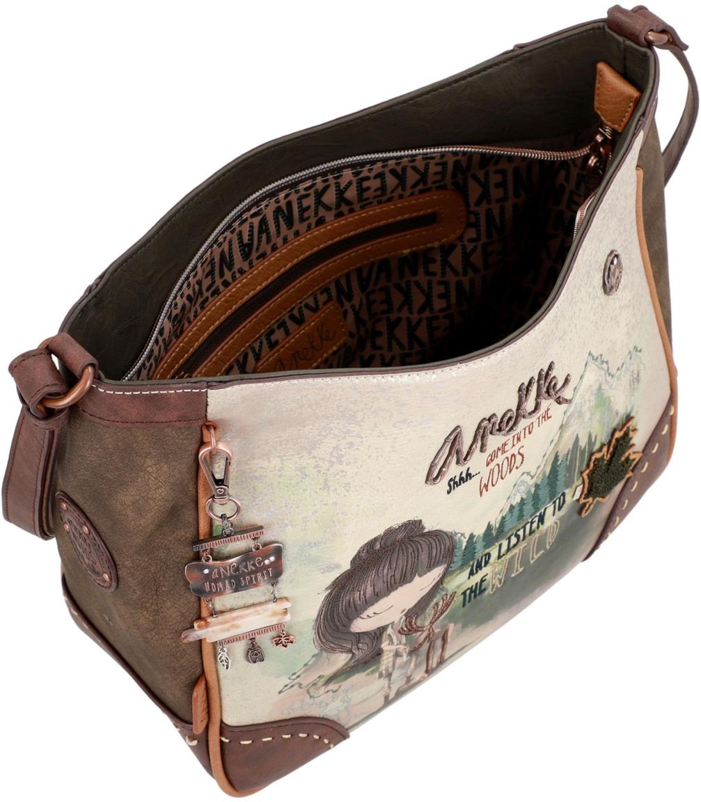 Shoulder Bag Anekke The Forest Maple Leaf Holzfäller Kanada braun beige