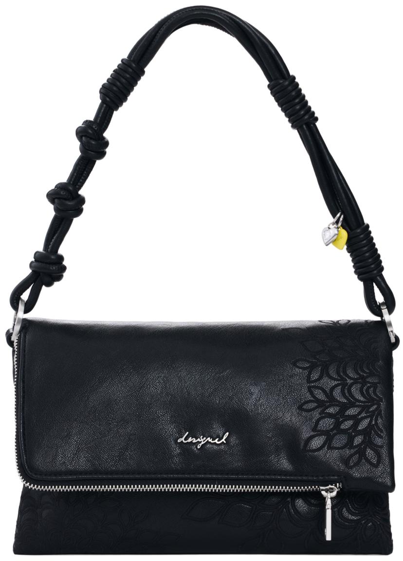 Sierra klassisch schwarze Desigual Damentasche filigran Murano Stickerei