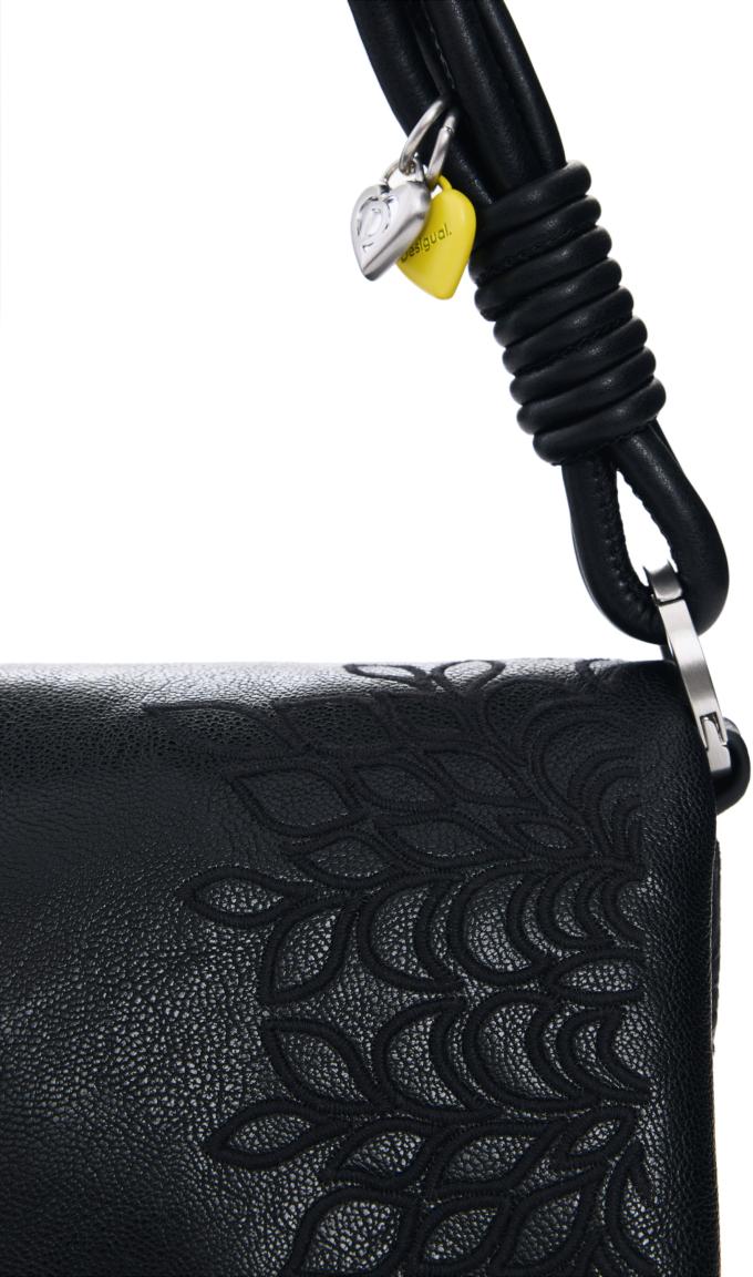 Sierra klassisch schwarze Desigual Damentasche filigran Murano Stickerei