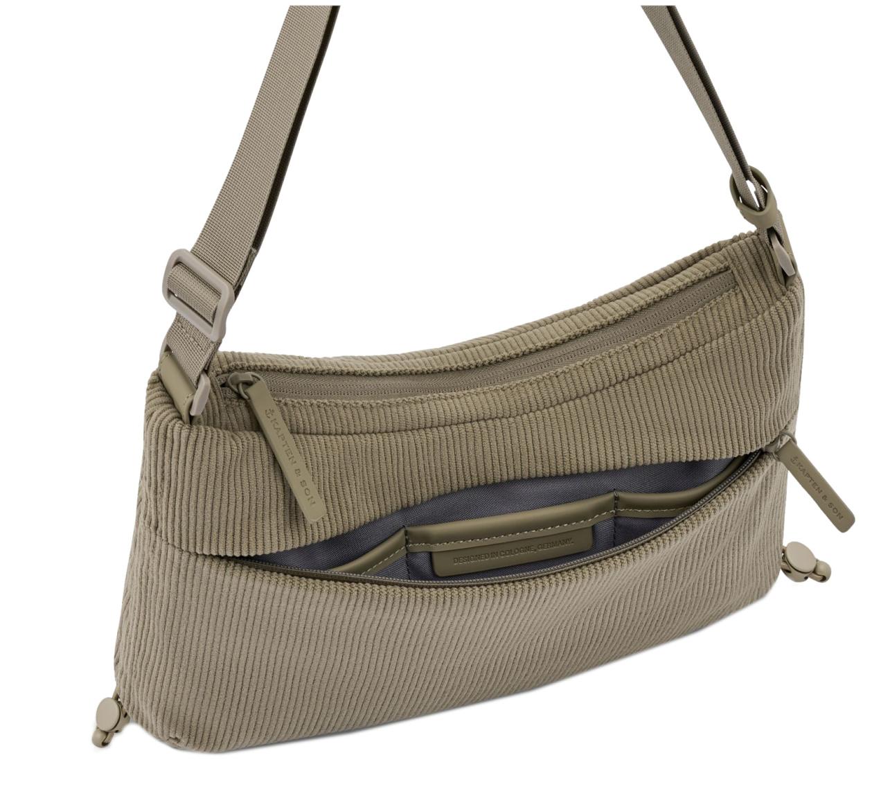 Skara Small Cord KAPTEN and SON Dusty Khaki Cordtasche