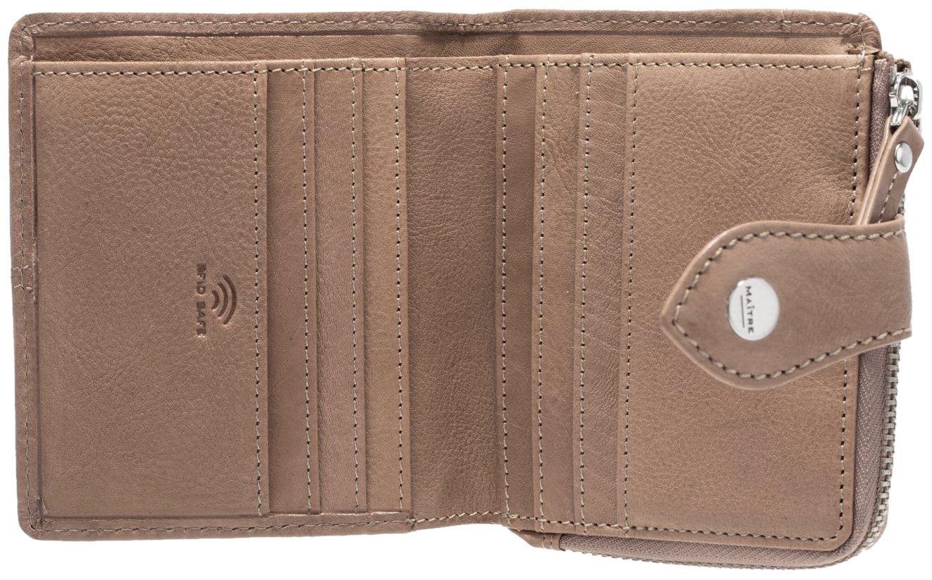 Slim Leatherwallet Woman Alberta Lemberg MAITRE Fungi Taupe