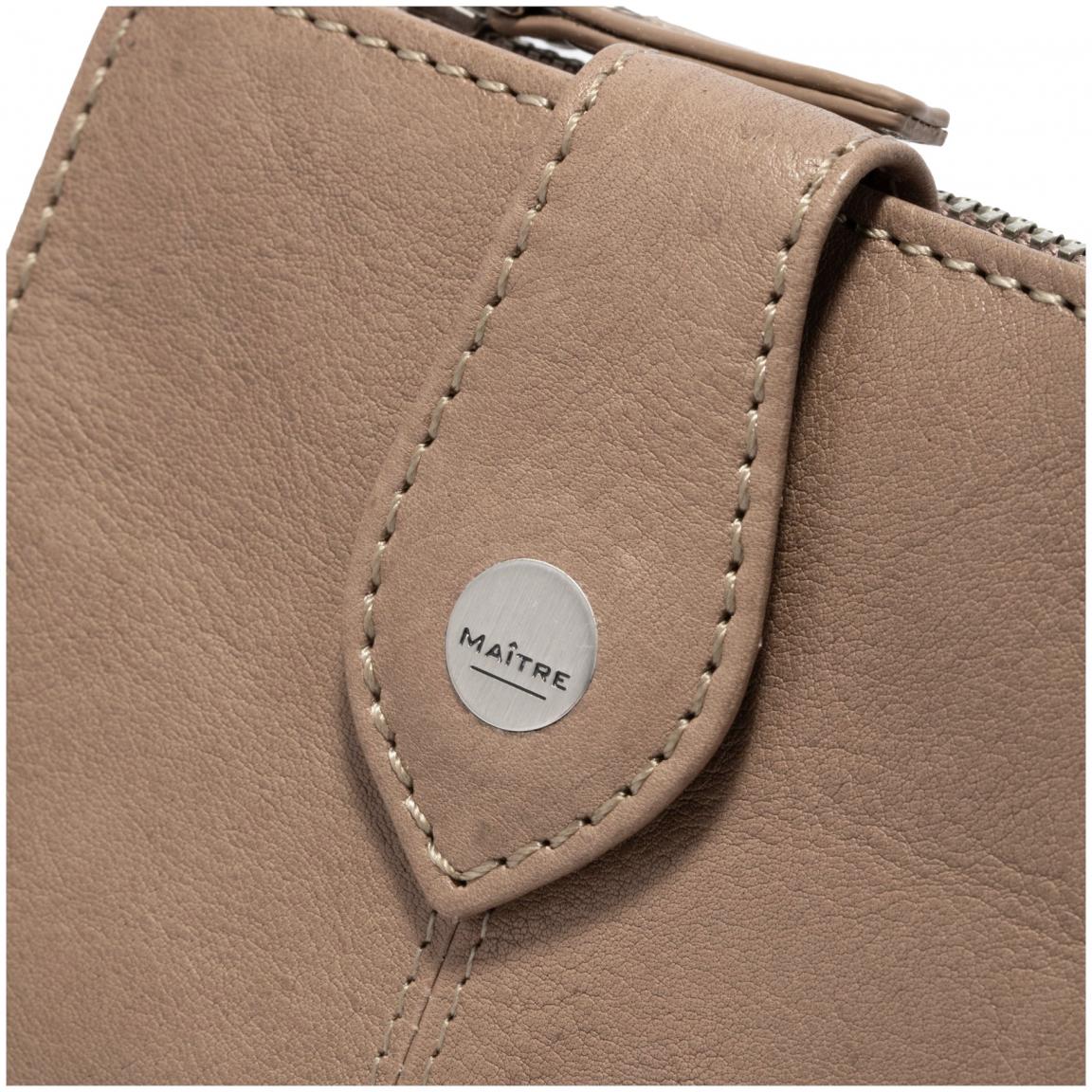 Slim Leatherwallet Woman Alberta Lemberg MAITRE Fungi Taupe