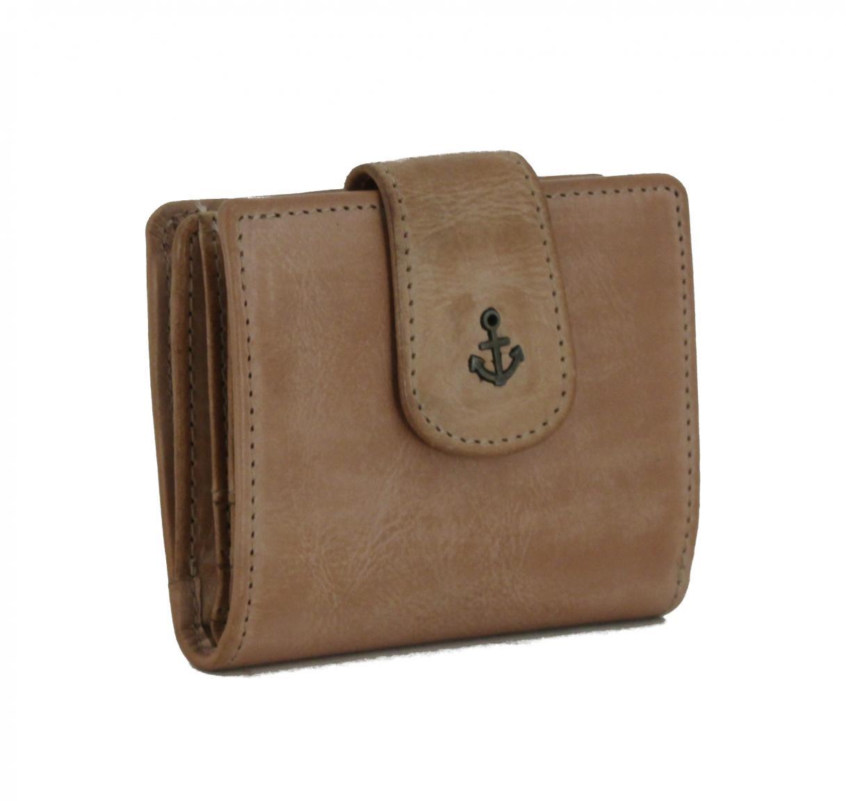 Slim Wallet Harbour2nd Stella Lederzunge Caramel camelbraun