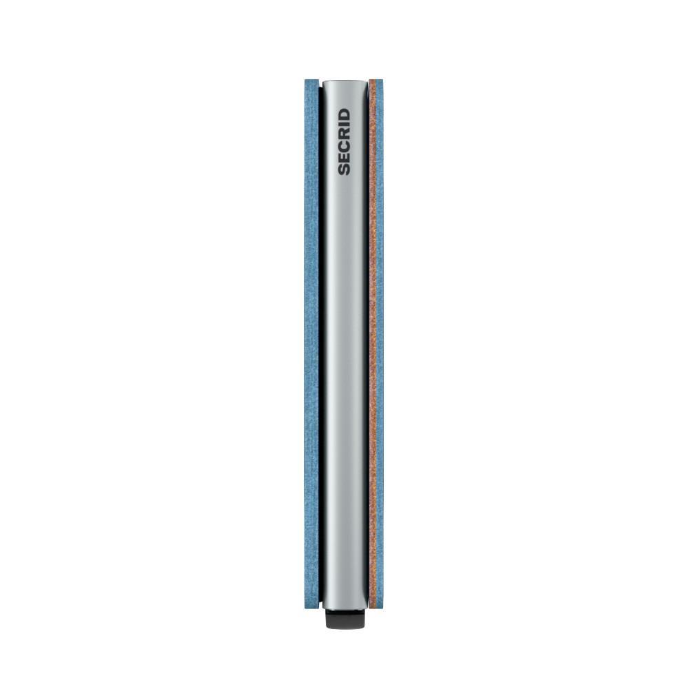 Slimwallet Indigo 3 Aluminium Kartenetui Leder blau RFID Schutz
