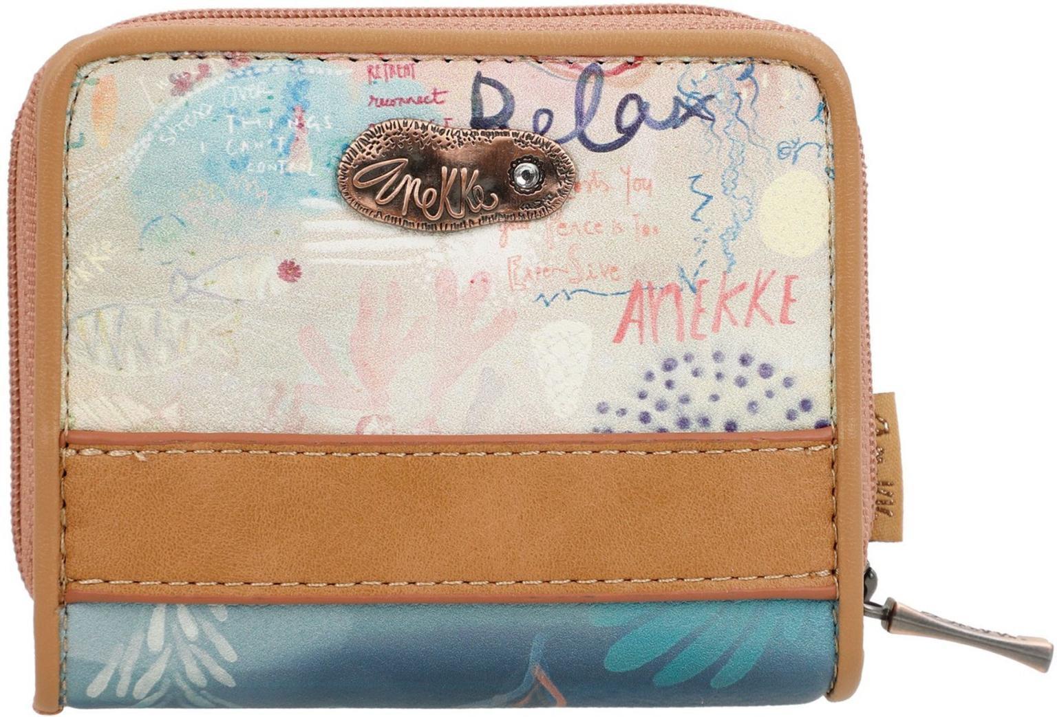 Small Wallet Anekke Mediterranean Bunt Meeresbrise Goldstickerei