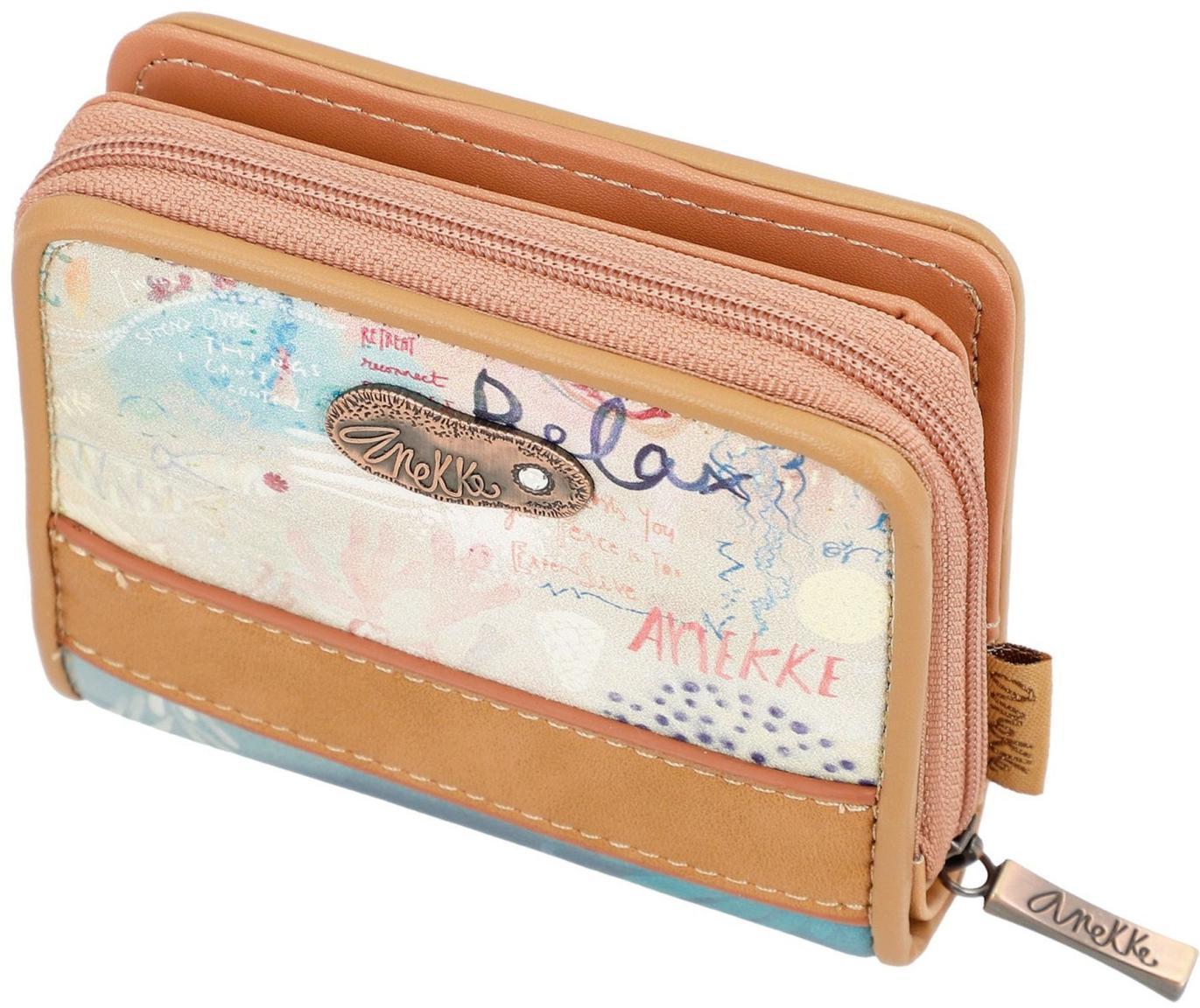 Small Wallet Anekke Mediterranean Bunt Meeresbrise Goldstickerei