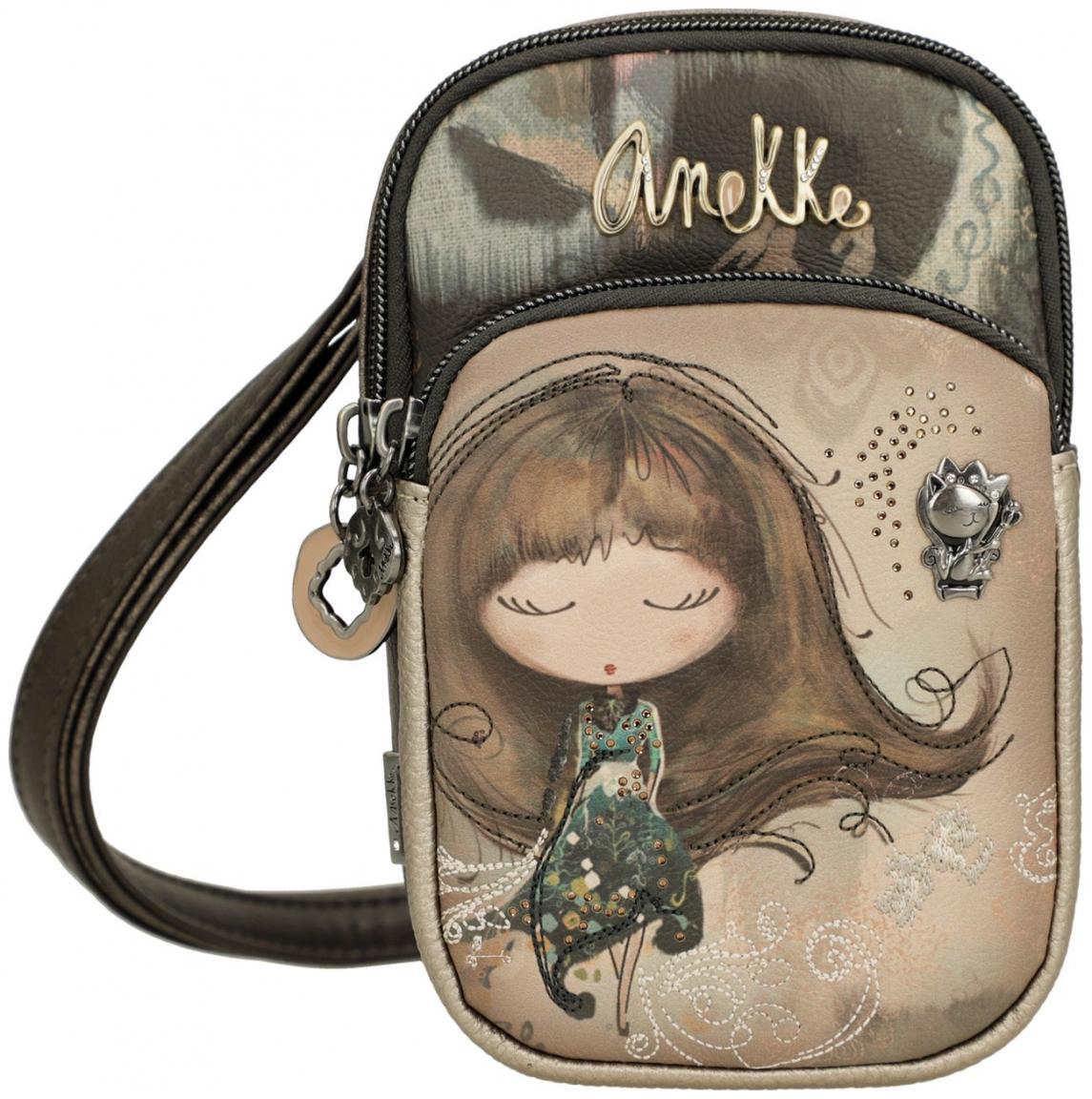 Smartphonetasche Crossbody Anekke Real Glitzer taupe