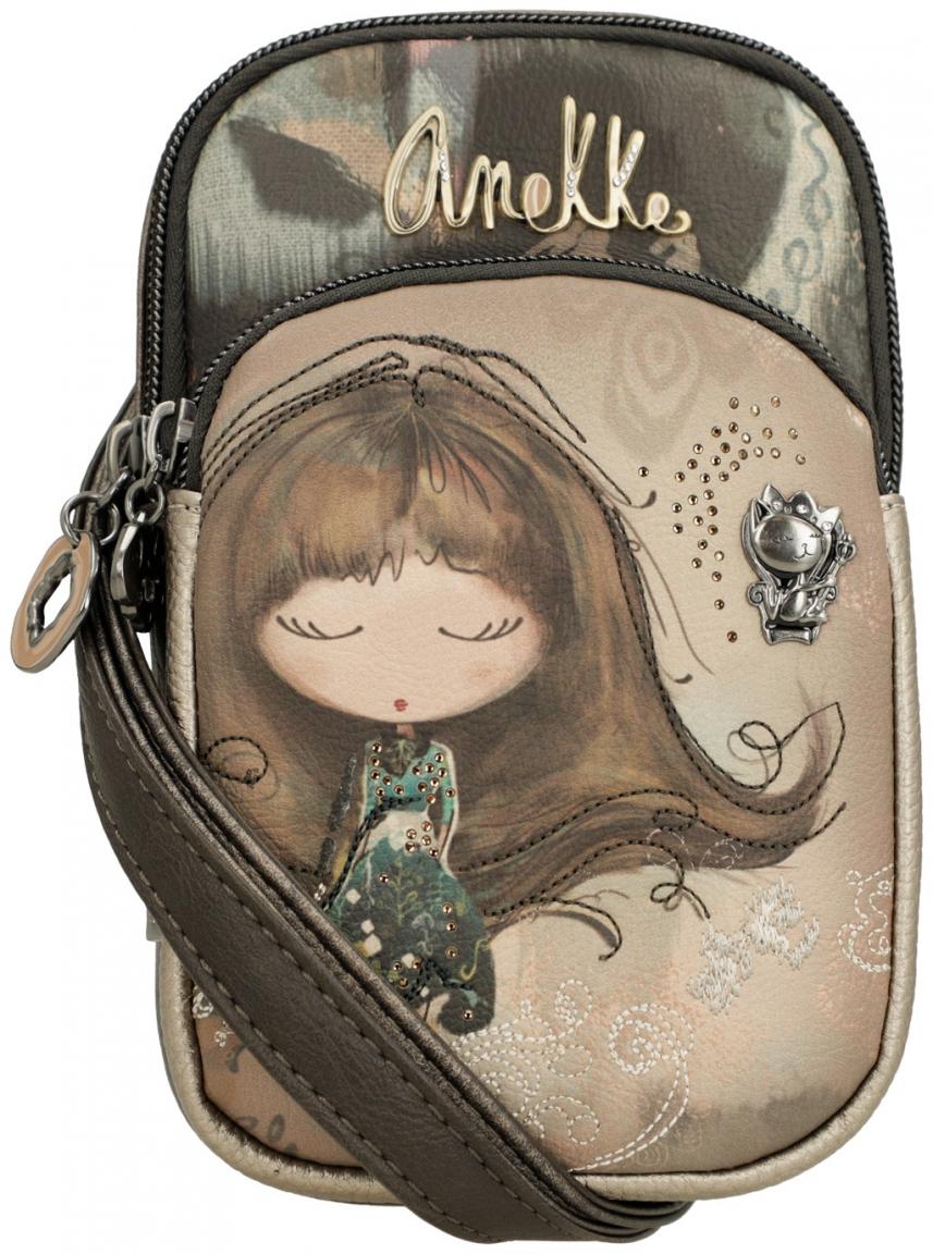 Smartphonetasche Crossbody Anekke Real Glitzer taupe