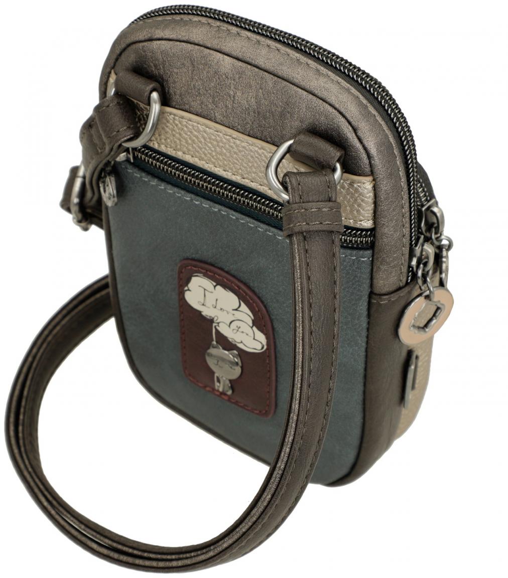 Smartphonetasche Crossbody Anekke Real Glitzer taupe