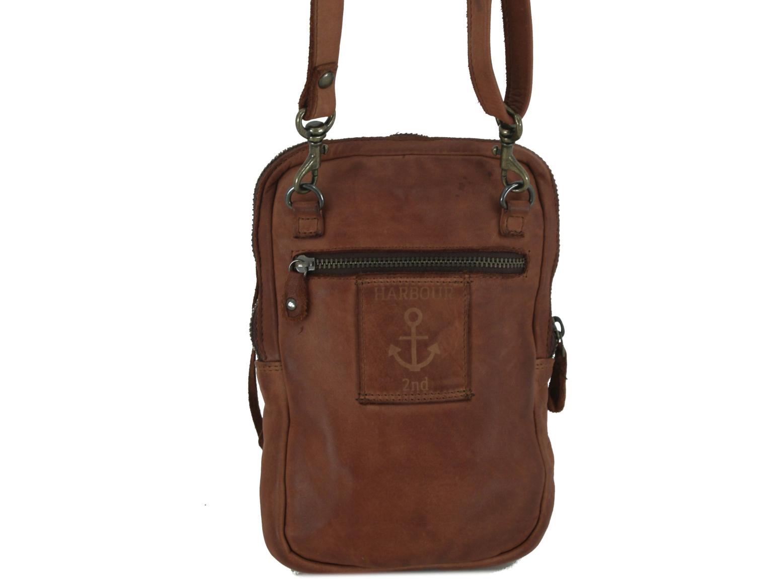 Smartphonetasche braun Leder Fransen Harbour 2nd Brigitte Cognac