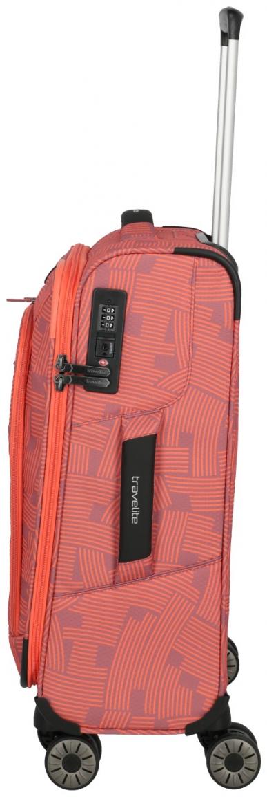 Soft Case Handgepäckkoffer Travelite Skaii 4w Trolley S 55cm Peach