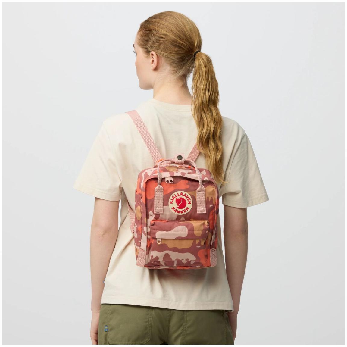 Special Edition Fjällräven Kanken Graphics Mini Kinderrucksack Chalkrose Hidden Animals