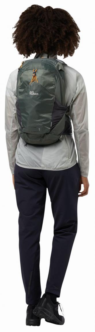 Sportrucksack Jack Wolfskin Gecko Green Moab Jam 16 Liter Aeroshape grün