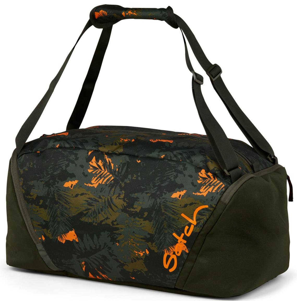 Sporttasche kompakt Satch Jurassic Jungle Blätter orange 