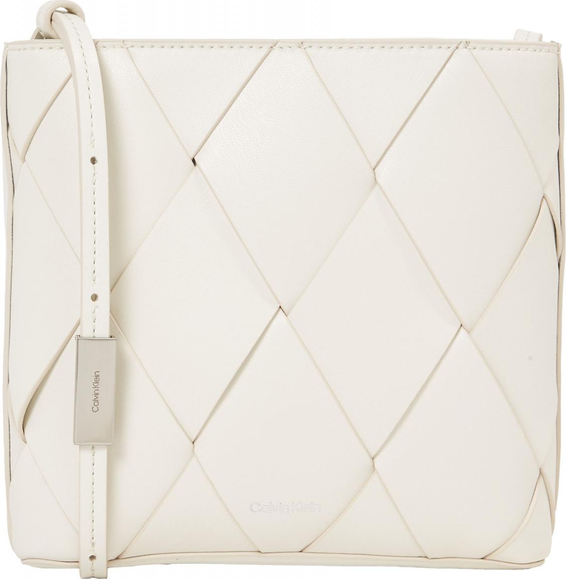 Square Bag Small Calvin Klein Woven Crossbody Chalk Beige
