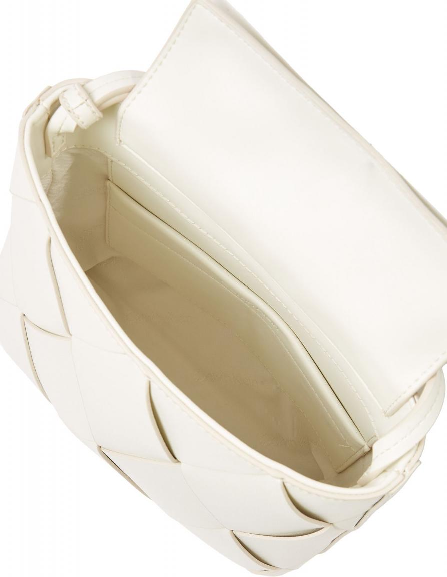 Square Bag Small Calvin Klein Woven Crossbody Chalk Beige