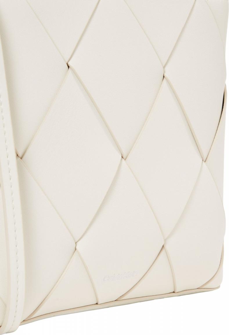 Square Bag Small Calvin Klein Woven Crossbody Chalk Beige