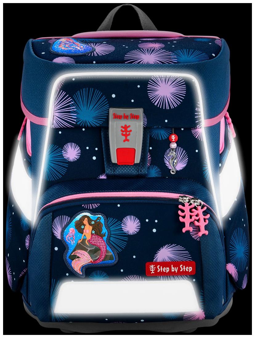 Step by Step Schultaschenset Space Mermaid Delia dunkelblau rosa