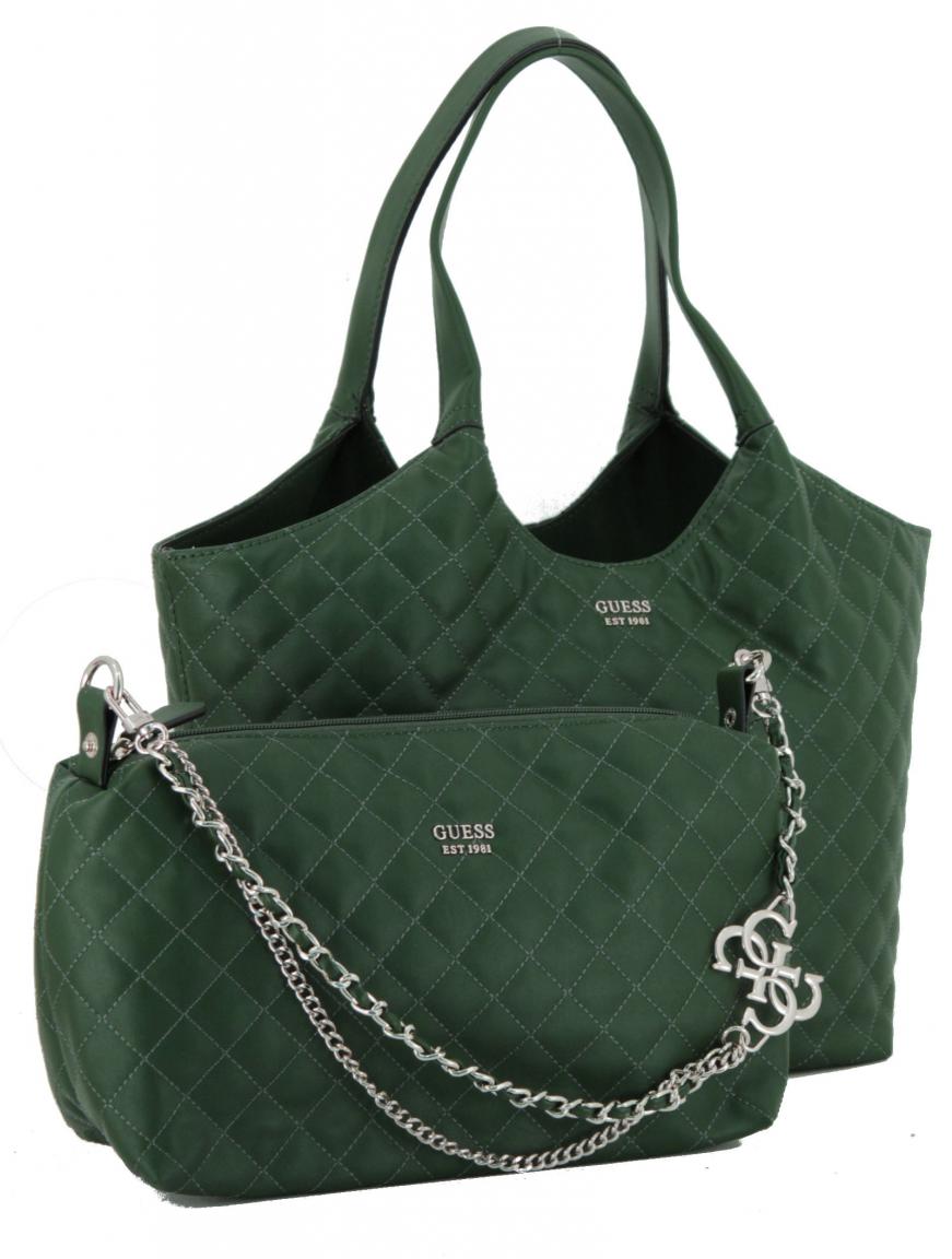 Steppshopper mit Innentasche Guess Miriam Forest dunkelgrün