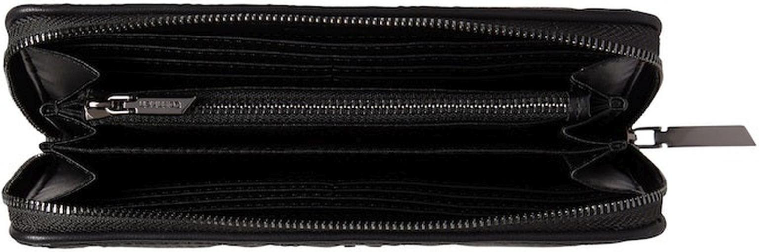 Steppung Calvin Klein Zipbörse schwarz Re-Lock Quilt Wallet Large