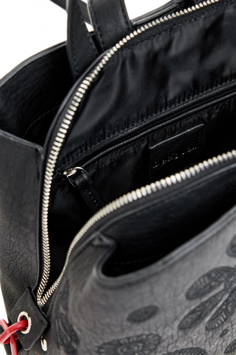 Sumy Mini Desigual Citybackpack schwarz Stickereien Negro Dejavu