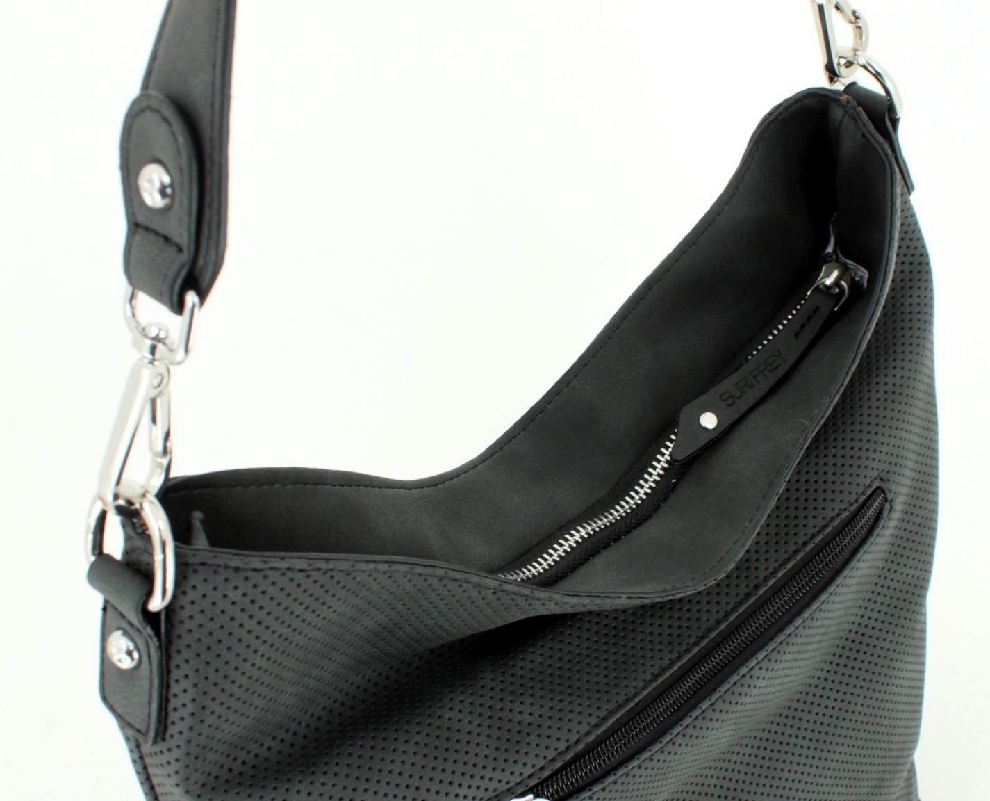 Suri Frey Beuteltasche Romy Blue dunkelblau Stanzmuster