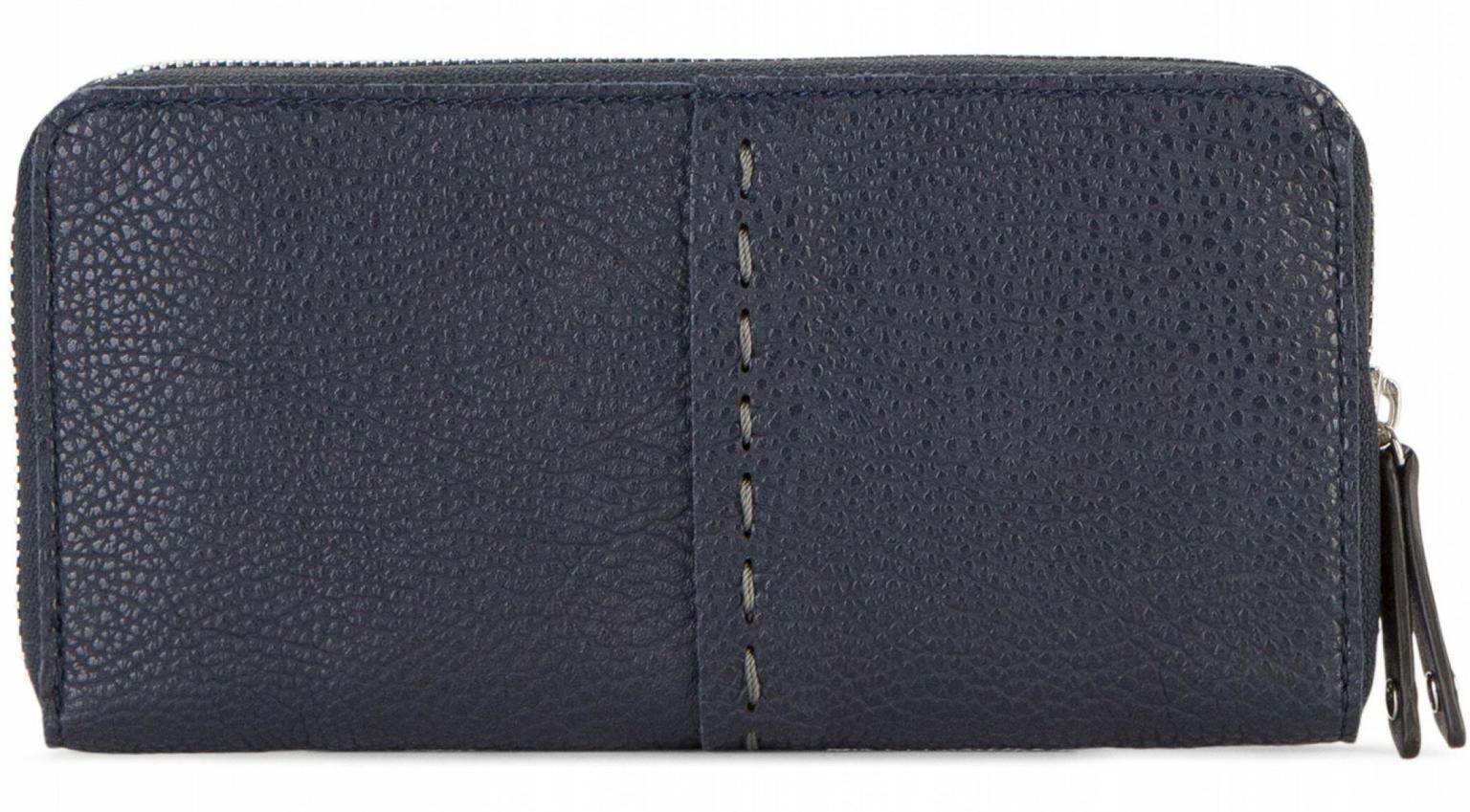 Suri Frey Brieftasche dunkelblau genarbt Ziernaht Penny Blue