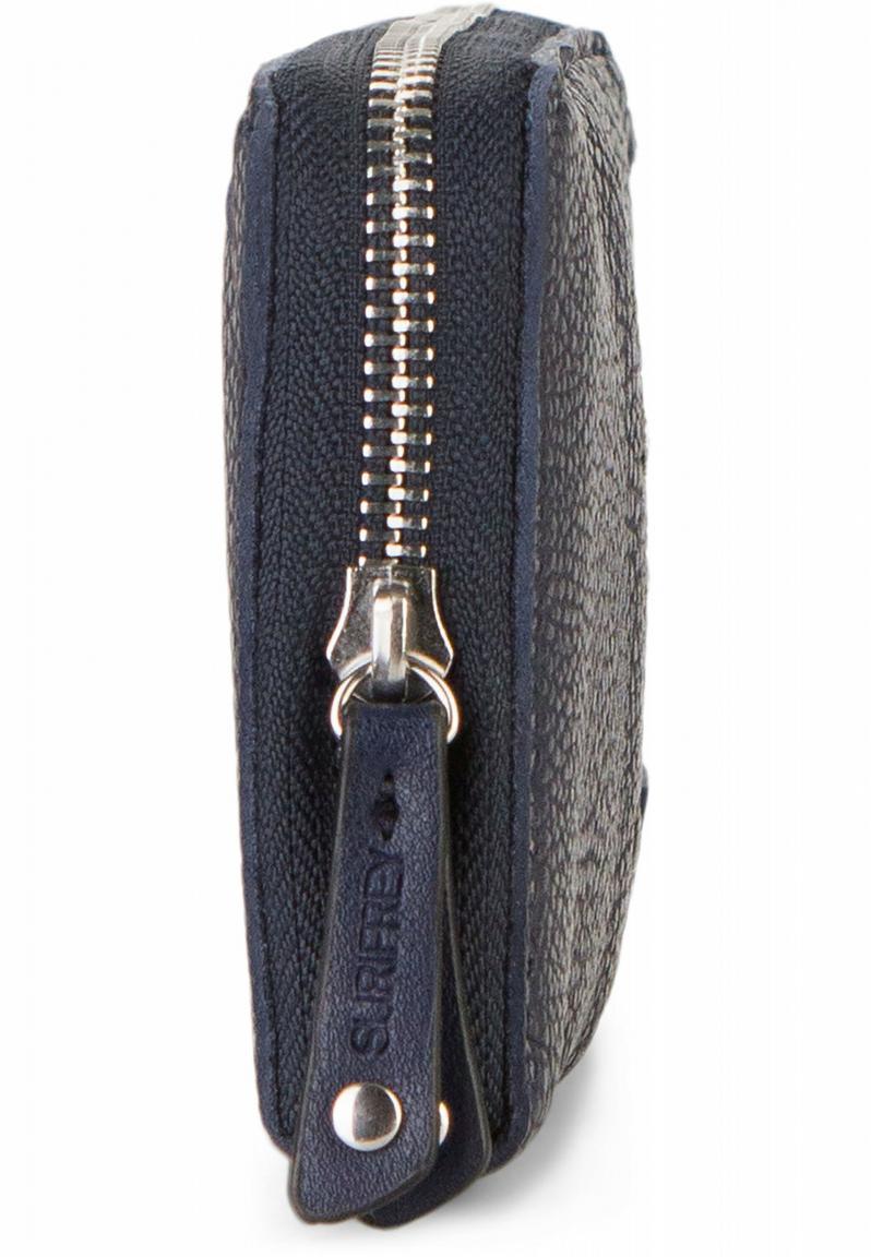 Suri Frey Brieftasche dunkelblau genarbt Ziernaht Penny Blue
