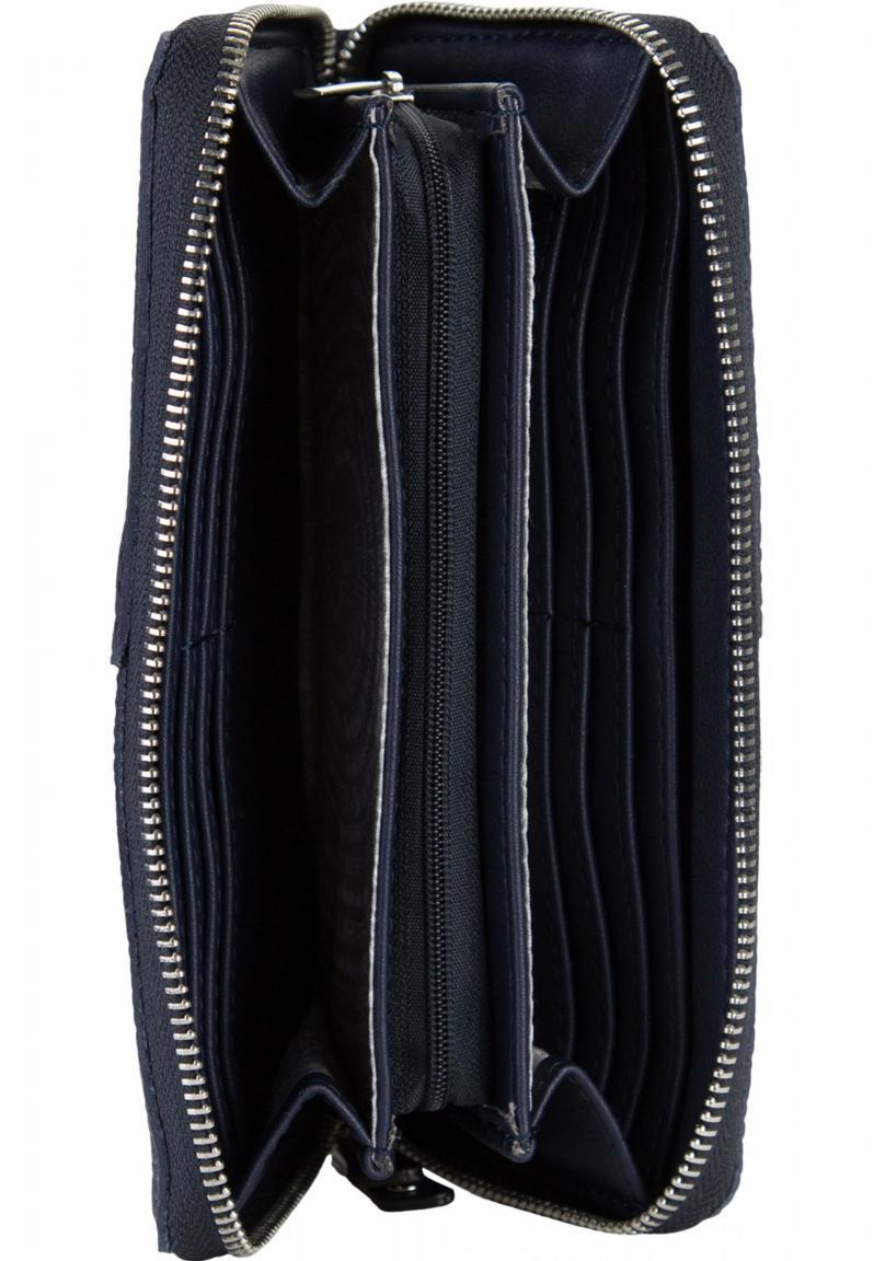 Suri Frey Brieftasche dunkelblau genarbt Ziernaht Penny Blue