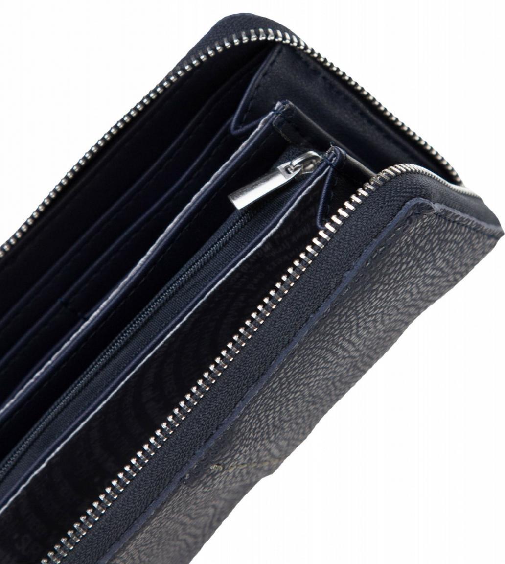 Suri Frey Brieftasche dunkelblau genarbt Ziernaht Penny Blue