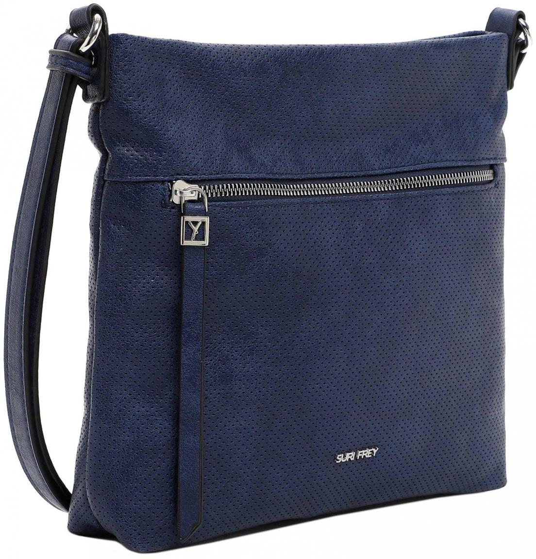 Suri Frey Crossovertasche perforiert Suzy dunkelblau