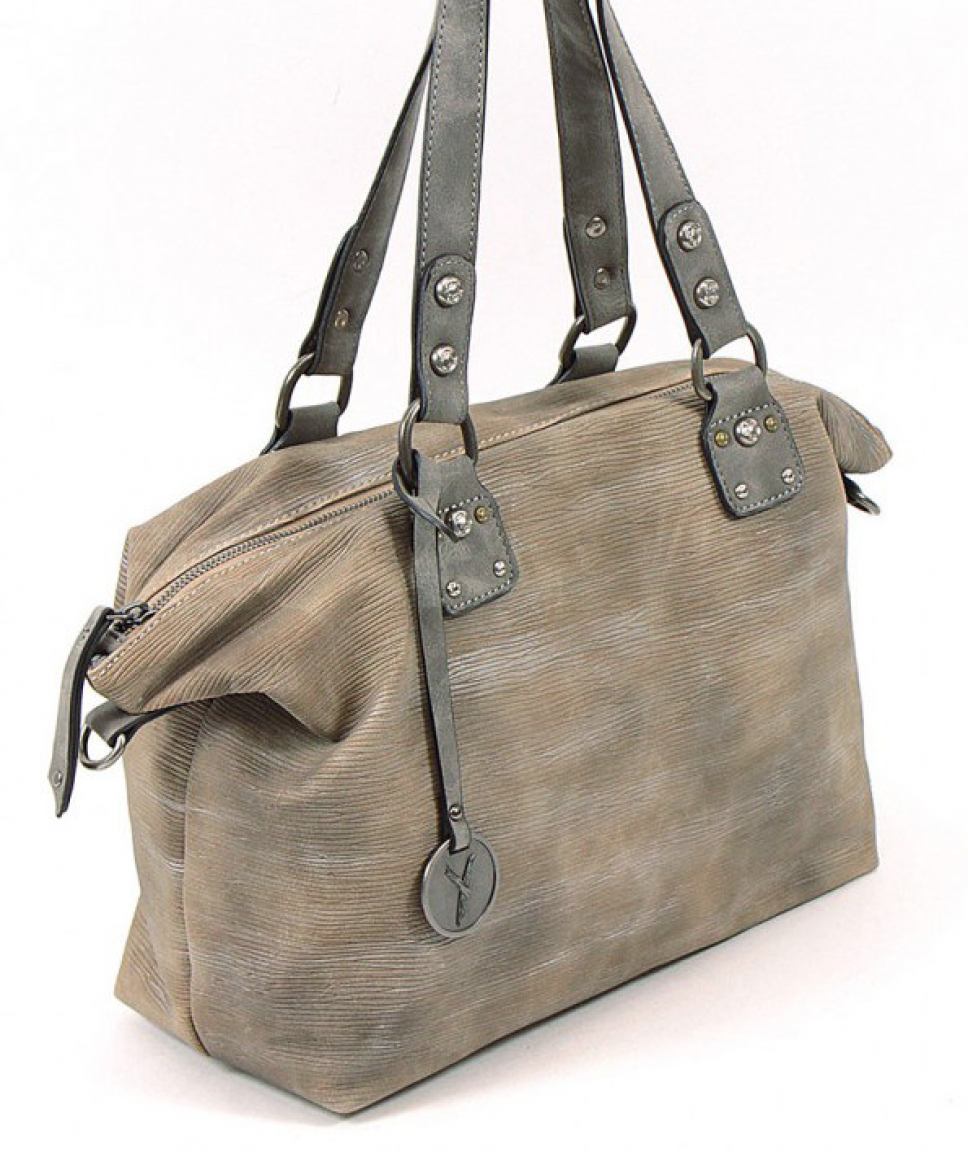 Suri Frey Glory Shoppertasche Taupe Silber Schimmer