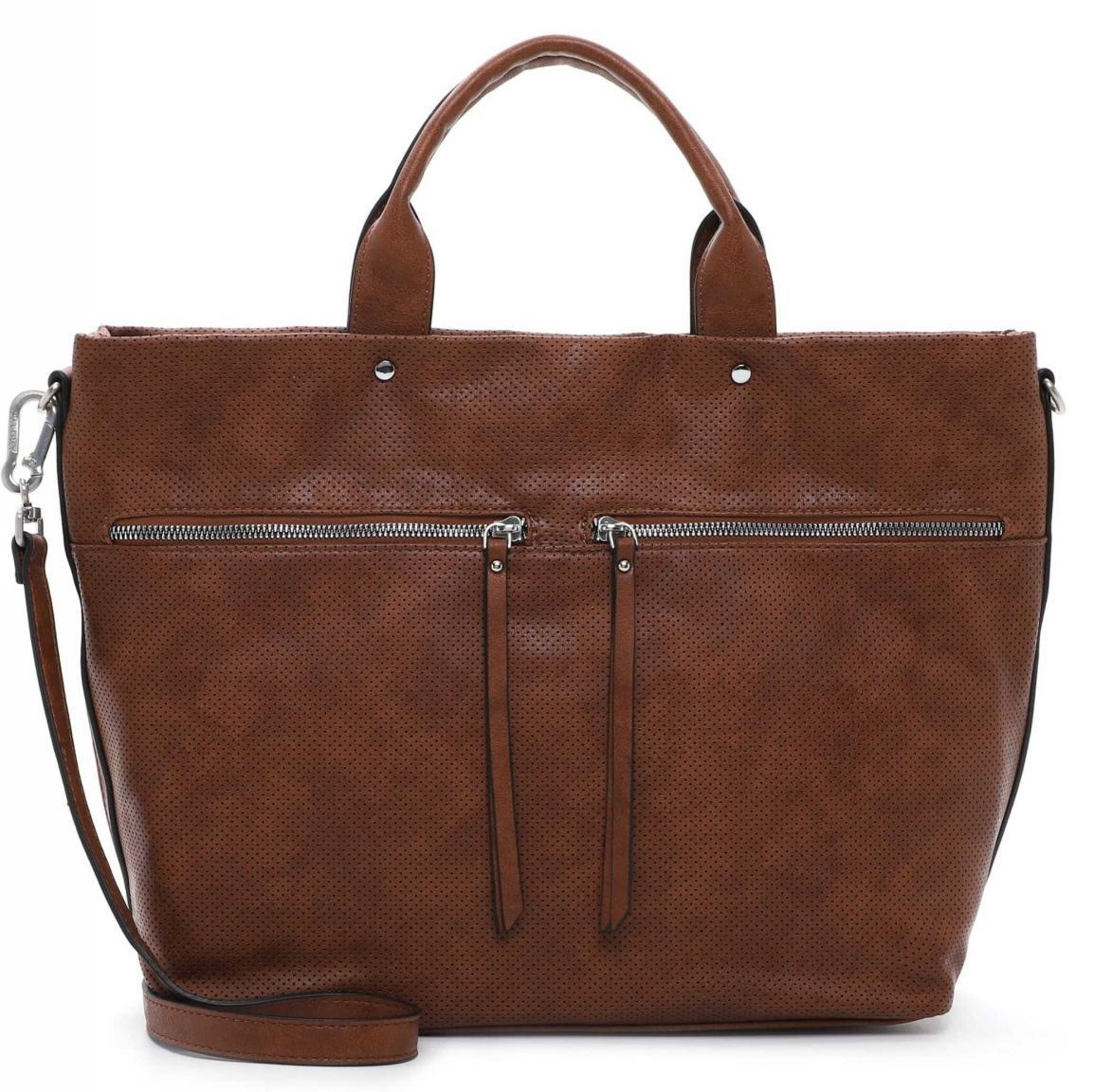 Suri Frey Handtasche Chessy Cognac braun Stanzmuster