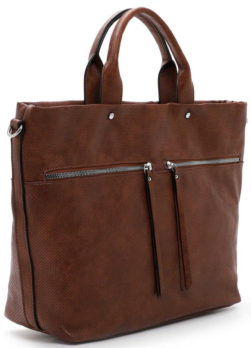 Suri Frey Handtasche Chessy Cognac braun Stanzmuster