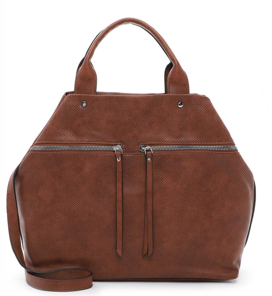 Suri Frey Handtasche Chessy Cognac braun Stanzmuster