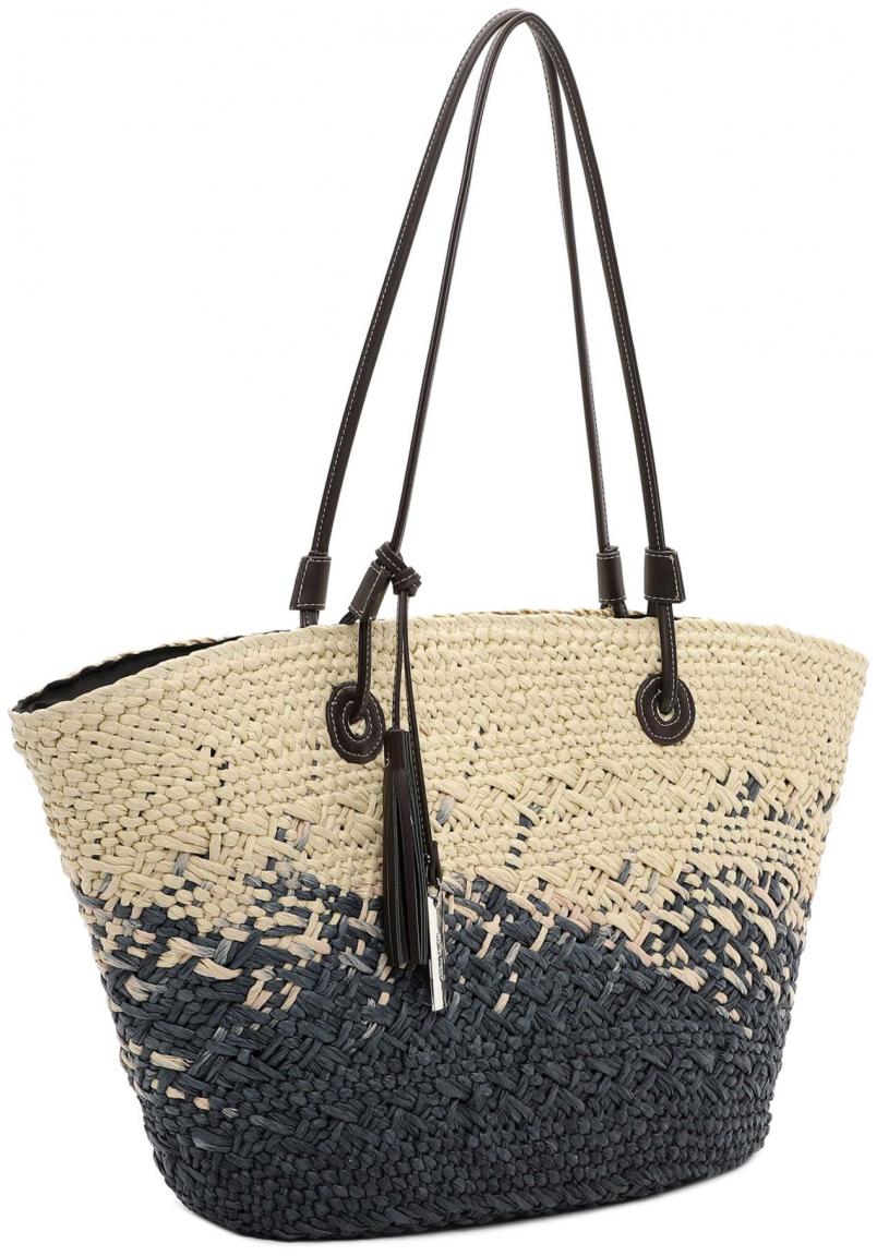 Suri Frey Henkeltasche Sandy blau beige maritim Bast
