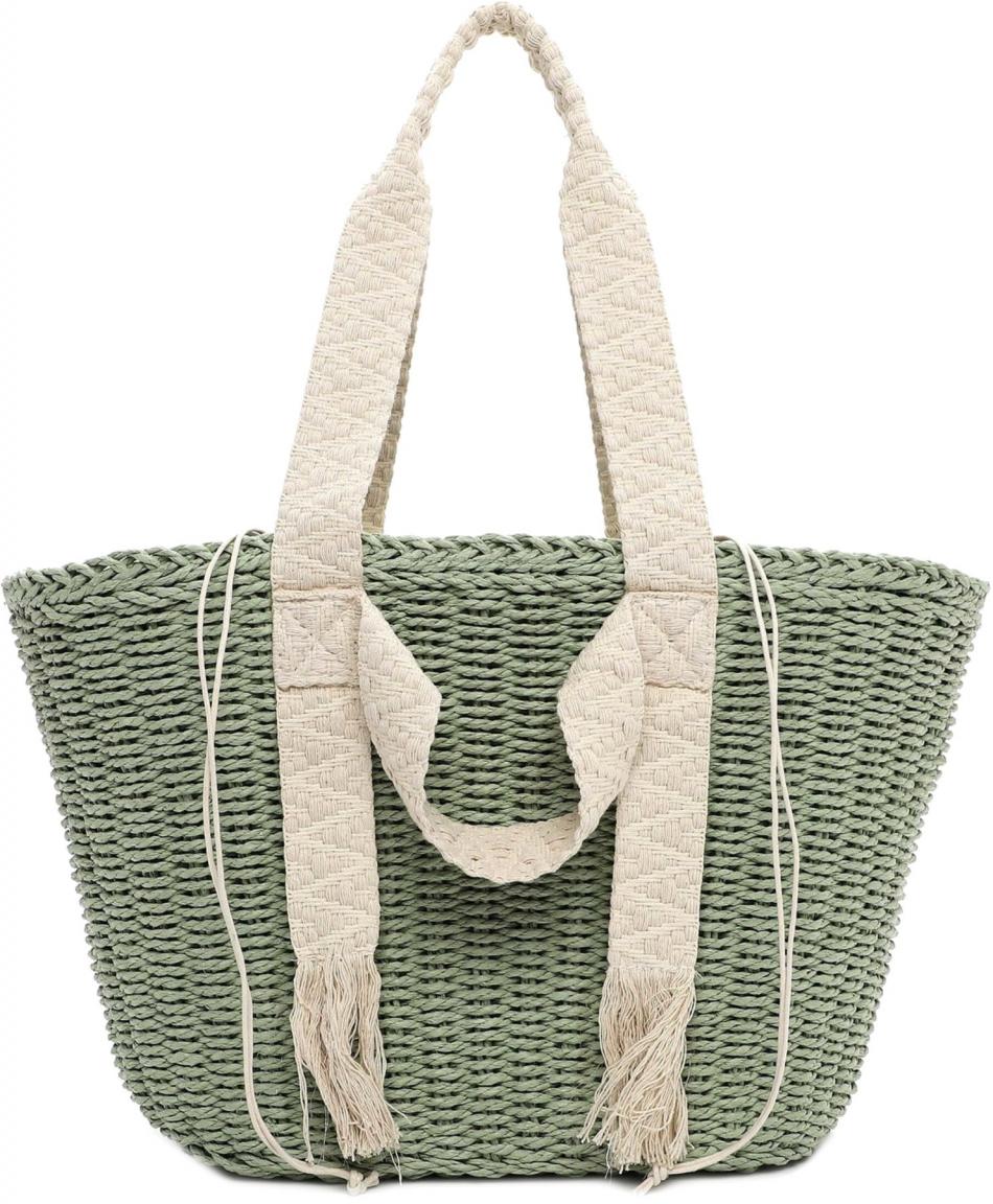 Suri Frey Korbtasche Jemmy Pistachio Papier vegan 