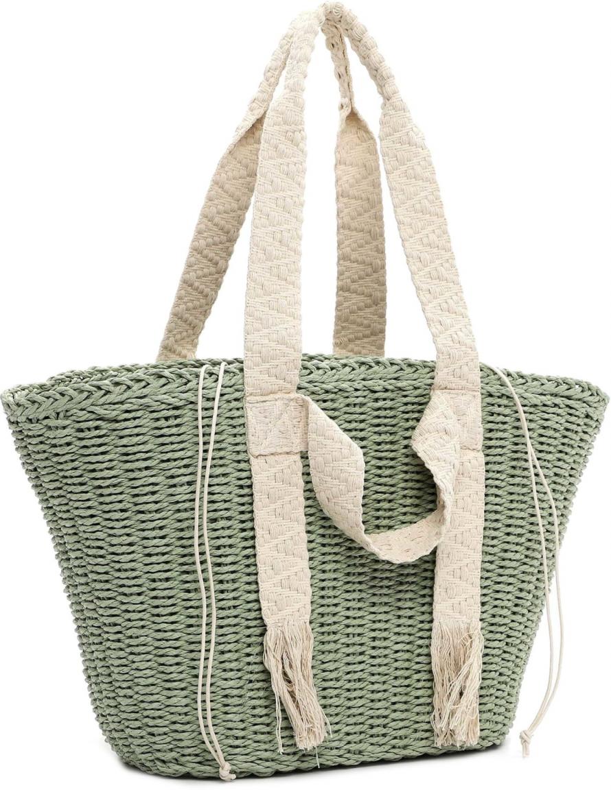 Suri Frey Korbtasche Jemmy Pistachio Papier vegan