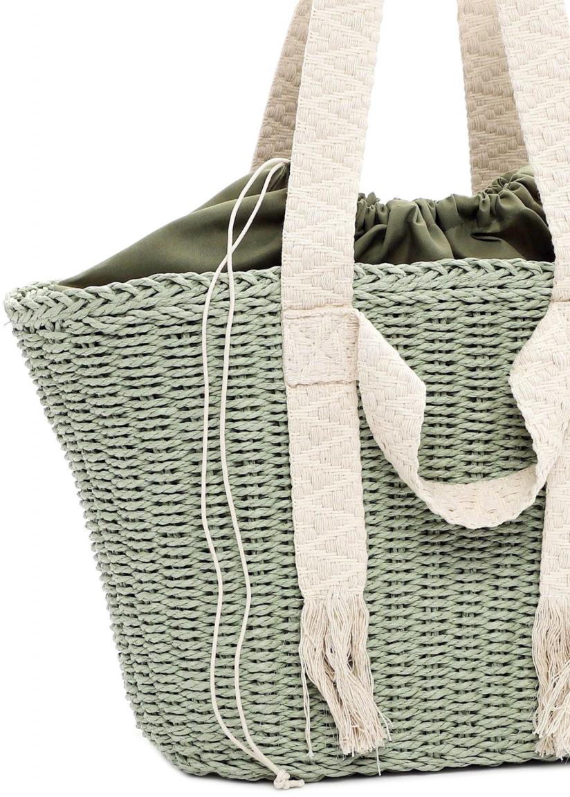 Suri Frey Korbtasche Jemmy Pistachio Papier vegan