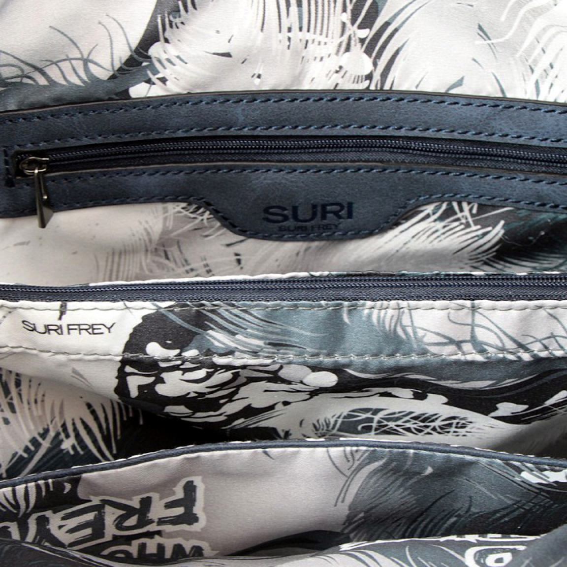 Suri Frey Nelly Beuteltasche Schnur Flecht Blue