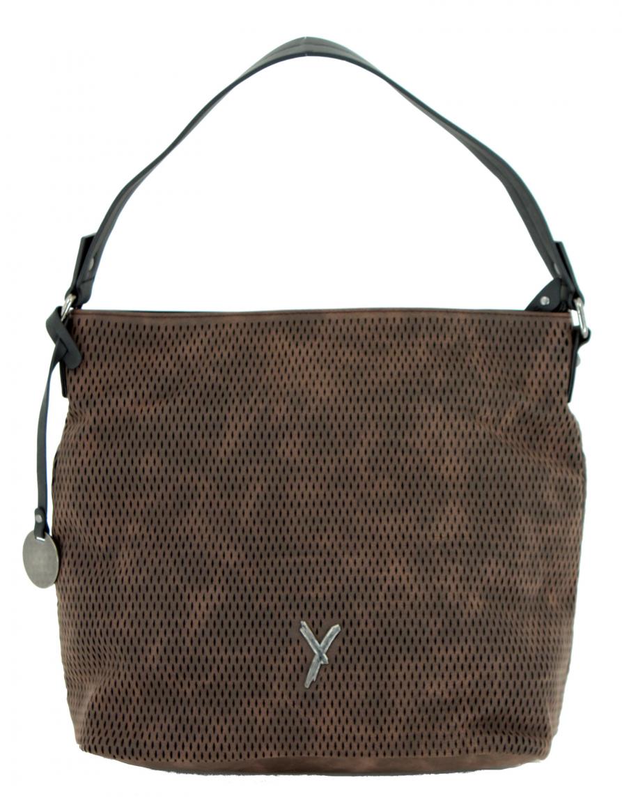 Suri Frey Nicy Handtasche Rautenmuster gestanzt braun