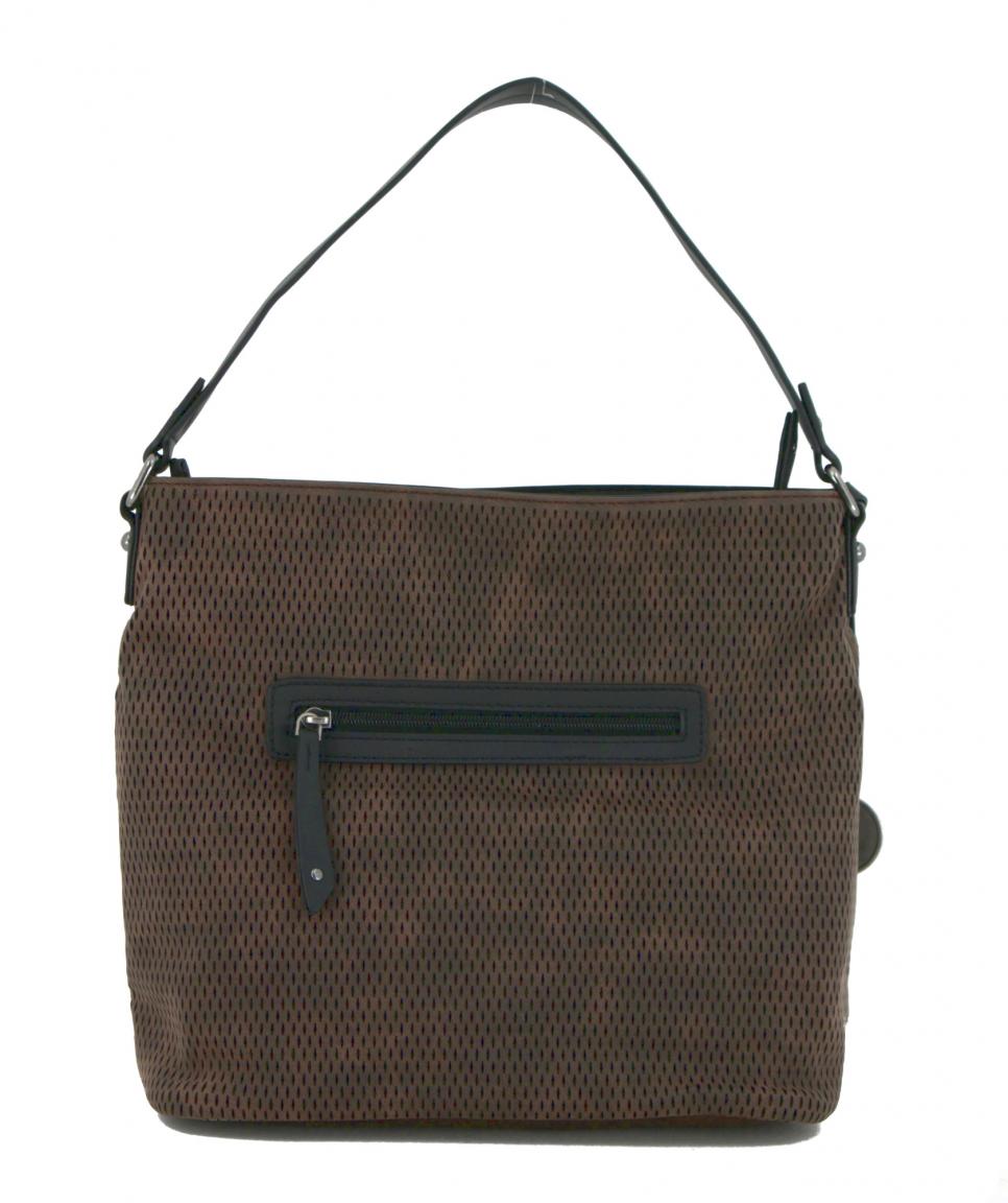 Suri Frey Nicy Handtasche Rautenmuster gestanzt braun