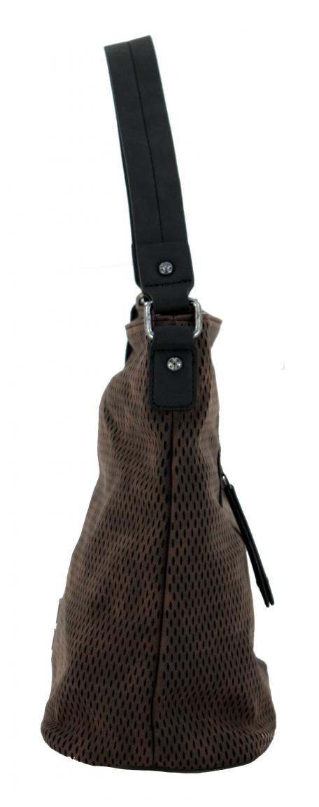 Suri Frey Nicy Handtasche Rautenmuster gestanzt braun