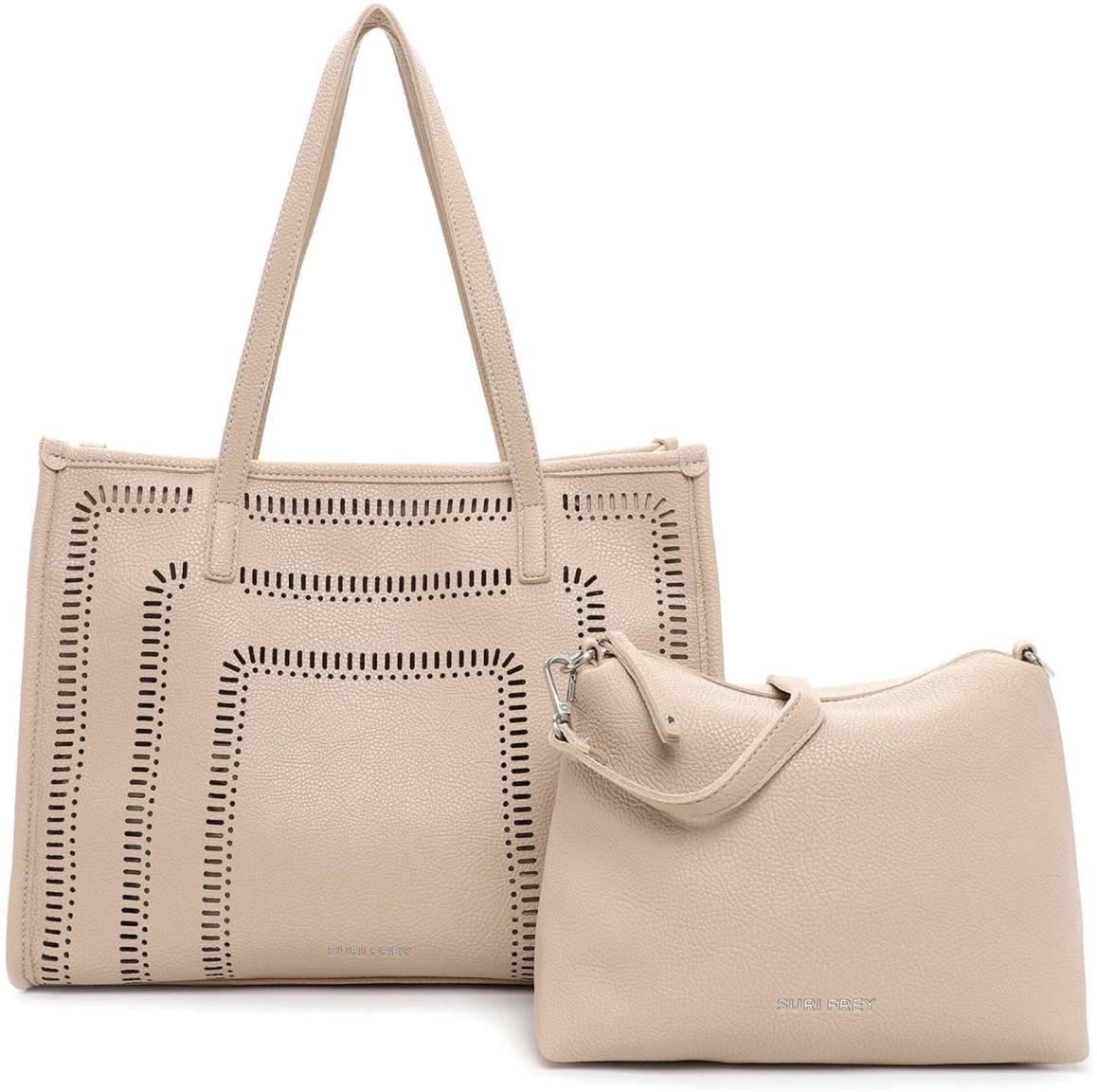 Suri Frey Shopper mit Innentasche Maddy Sand Beige Lasercut