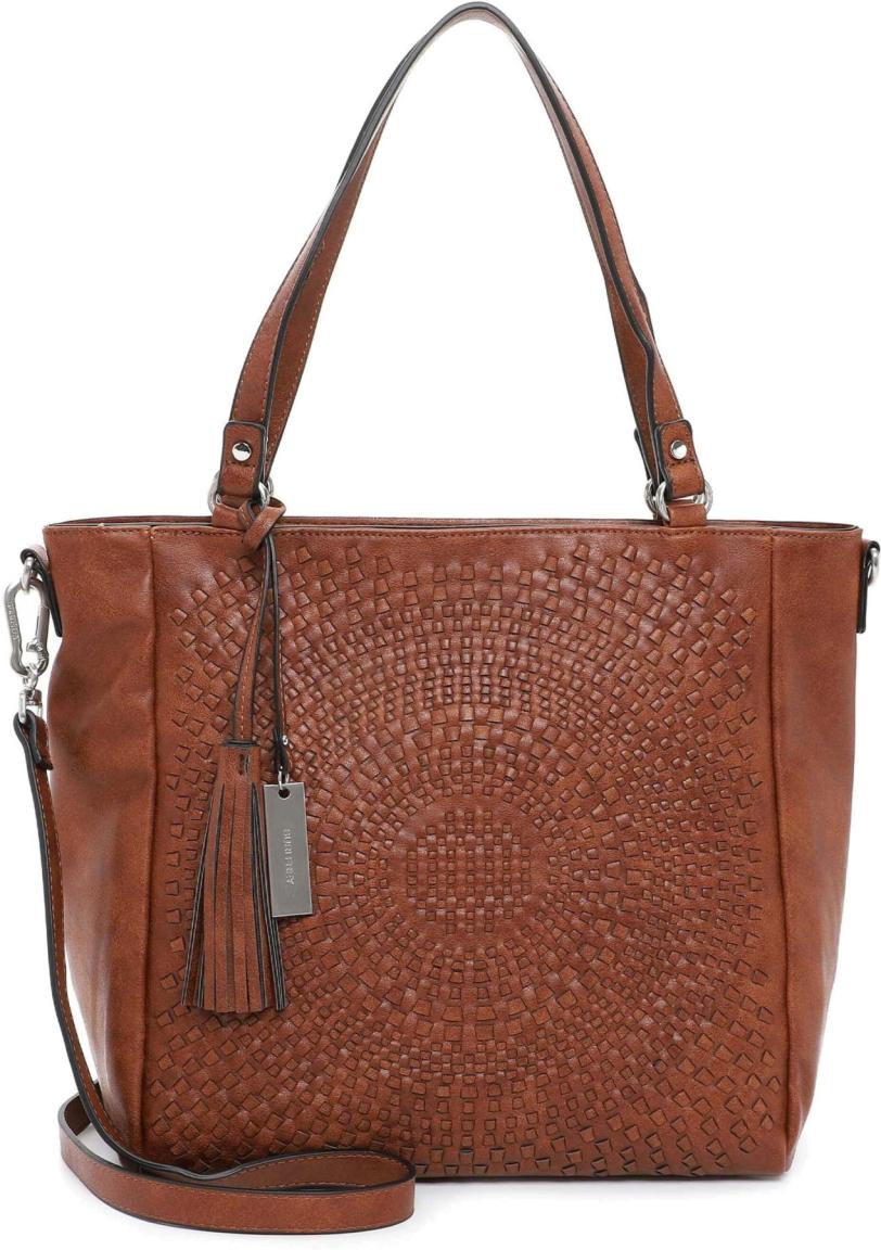 Suri Frey Shoppingbag Cognac Braun Ruby Flechtmuster