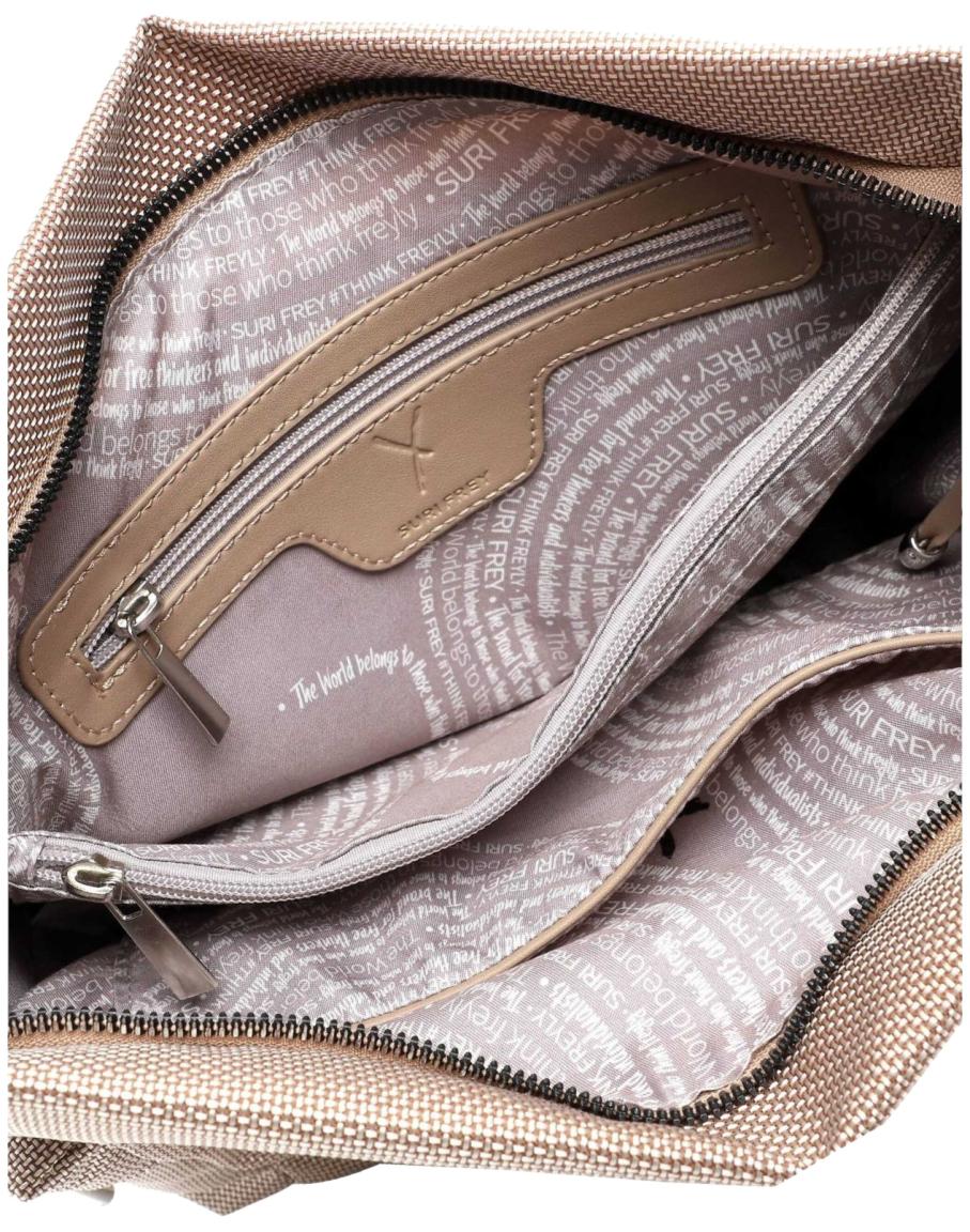 Suri Frey Sports Marry Beuteltasche Nylon Optik gewebt Cream Gold