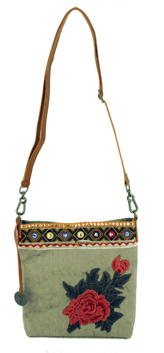 Suri Frey Tammy Umhängetasche Rose Stickerei Grey