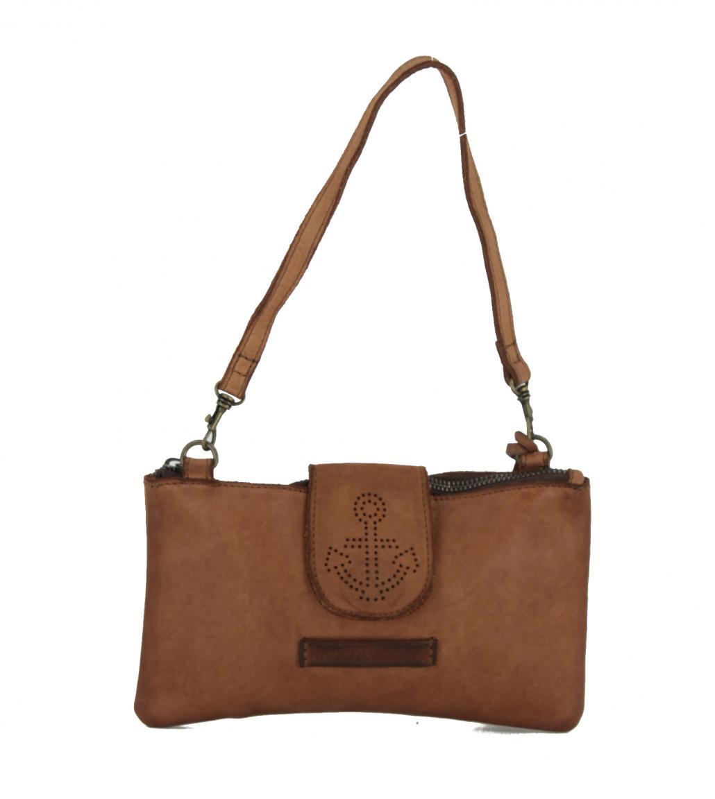 Täschchen Harbour 2nd Wave Kurzgriff Crossover Brown dunkelbraun Anker